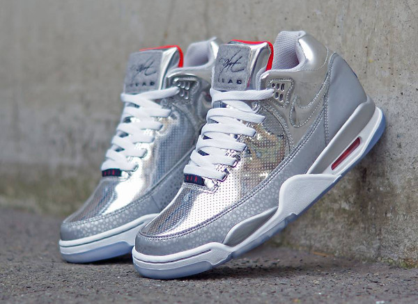 nike flight squad metallic silver