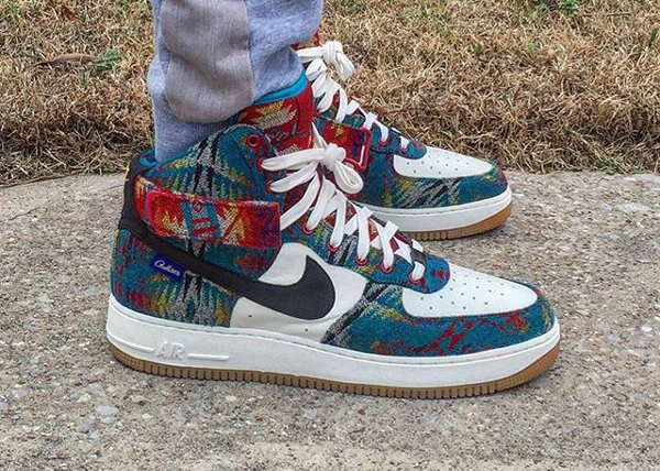 Nike Air Force 1 High ID Pendleton Warm and Dry - @drj2341