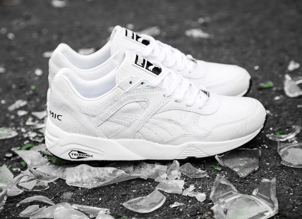 puma r698 trinomic crackle white