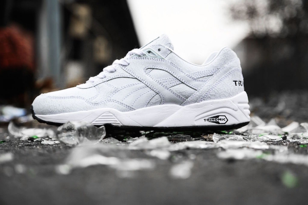 puma r698 trinomic crackle white