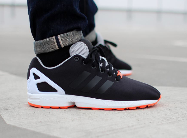 adidas zx flux orange et noir