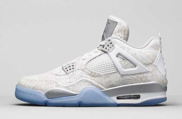 Air Jordan 4 Laser White Metallic Silver