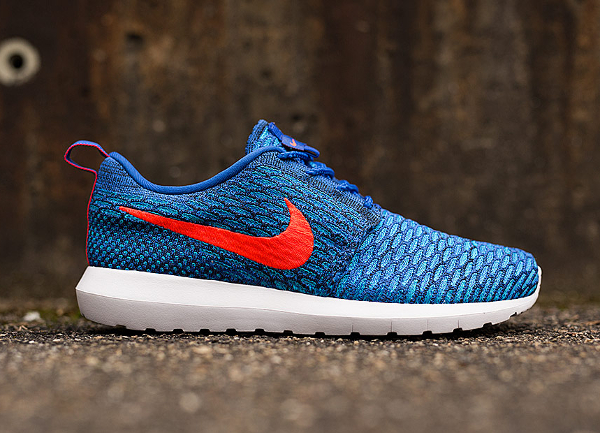 Nike Flyknit Roshe Run 'Royal Blue Bright Orange' (2)