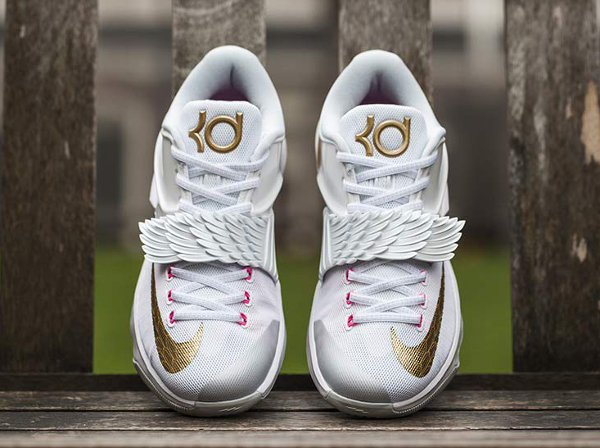 Nike KD 7 'Aunt Pearl' (White Metallic Gold Pink)  (5)