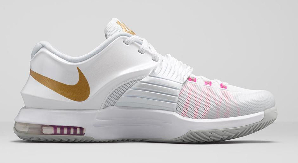 Nike KD 7 'Aunt Pearl' (White Metallic Gold Pink) photo officielle (5)