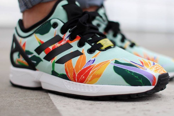 Adidas ZX Flux NPS Blush Green (Oiseau de paradis) aux pieds (4)