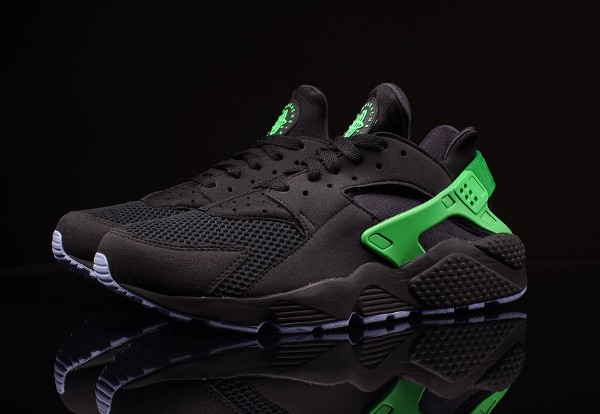 Nike Air Huarache FB Black Poison Green (noir et vert) (2)