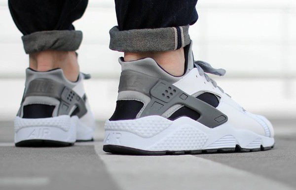 black grey and white huaraches