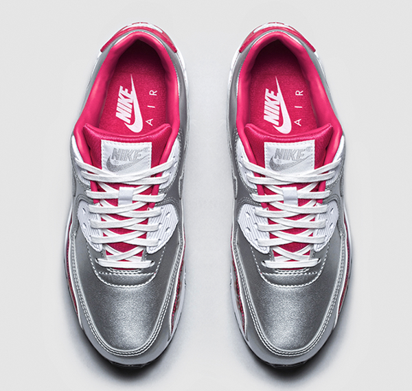 Nike Air Max 90 Metallic Silver Pink 'Air Brush' (rose) (4)