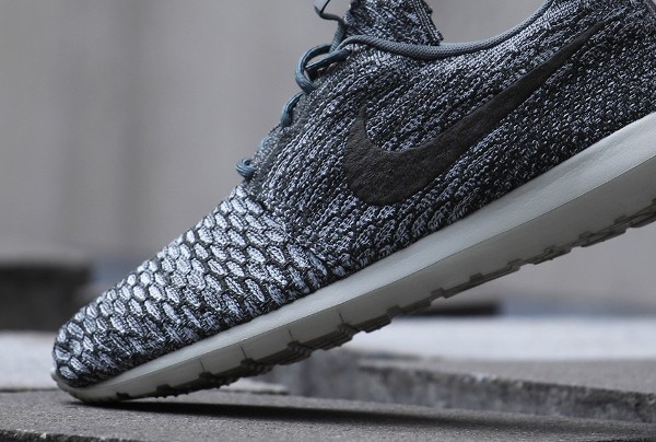 Nike Flyknit Roshe  Run River Rock (gris) (4)