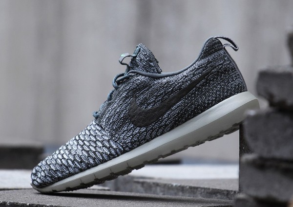 Nike Flyknit Roshe  Run River Rock (gris) (5)