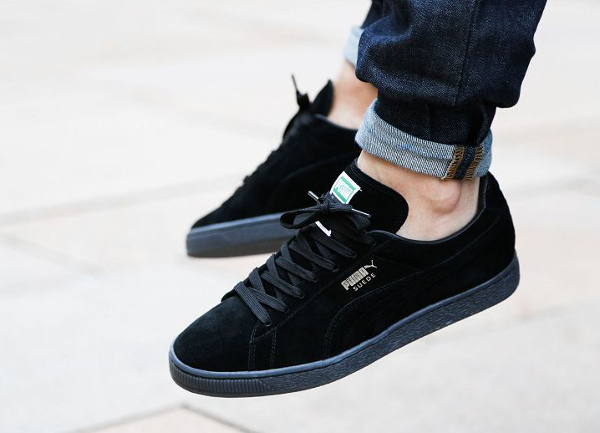 puma suede noir gris