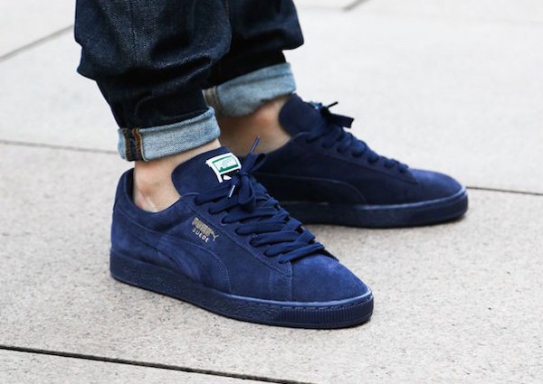 puma suede toute bleu