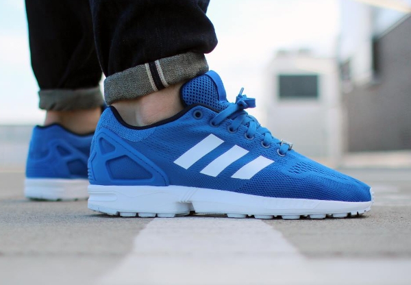 Adidas ZX Flux EM Blue Running White Core Black (2)