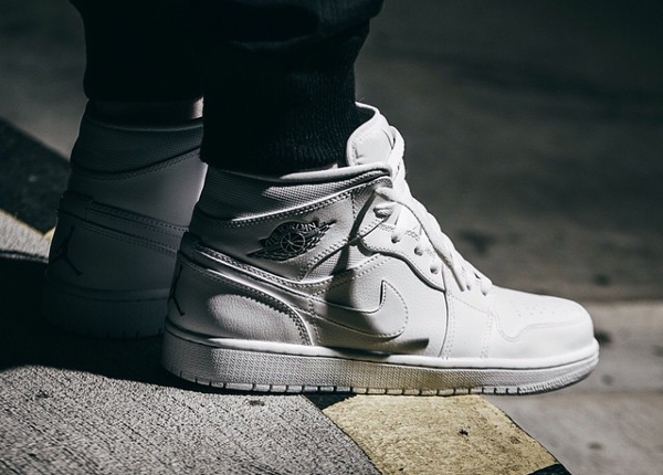 Air Jordan 1 Mid White (blanc) (2)