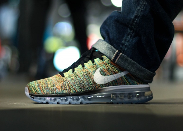 Nike Flyknit Max 'Chlorine Blue' aux pieds (1)