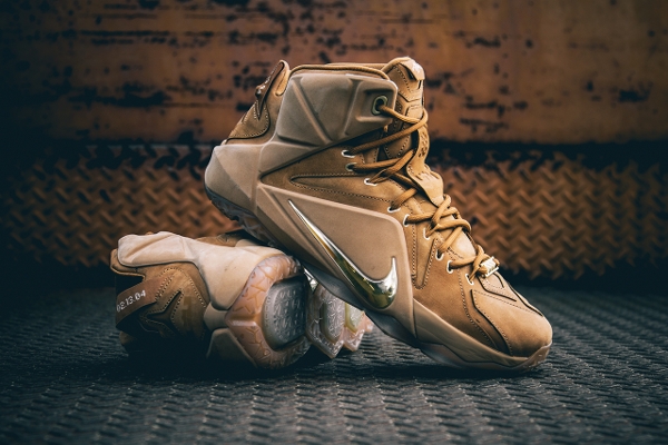 Nike Lebron 12 EXT Metallic Gold Wheat (blé) Quickstrike (2)