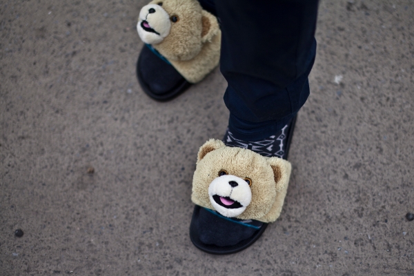 sandales Adilette Jeremy Scott Teddy Bear (tête nounours) (1)