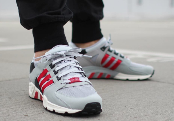 Adidas EQT Support 93 Core Black Chalk White Scarlet (2)