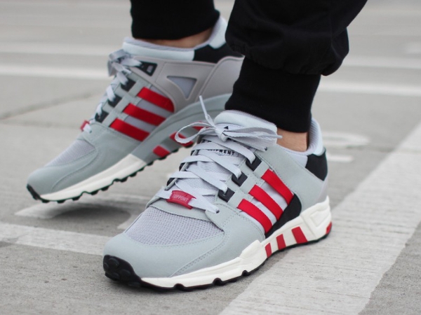 Adidas EQT Support 93 Core Black Chalk White Scarlet (4)