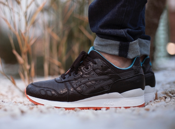 Asics Gel Lyte 3 Lux Gator Black aux pieds (3)