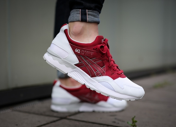 asics red white