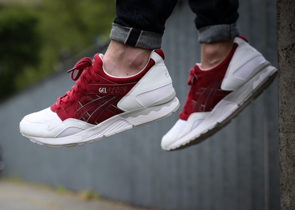 Asics Gel Lyte V 'White & Burgundy Red' (9)