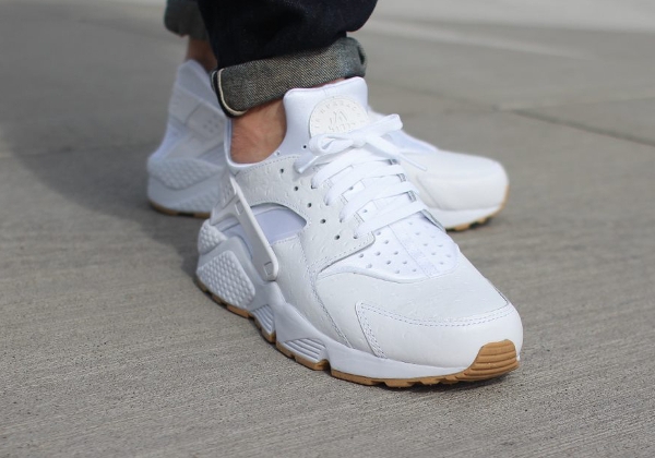 Nike Air Huarache Leather PA White Ostrich Gum (1)