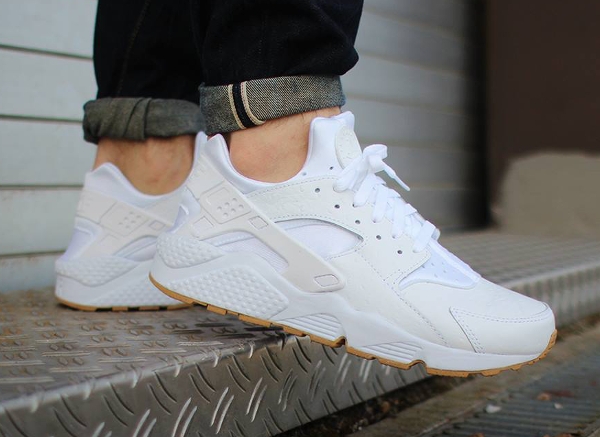 Nike Air Huarache Leather PA White Ostrich Gum (2)