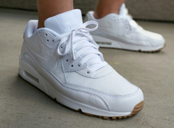 Nike Air Max 90 Leather PA White Ostrich Gum (4)