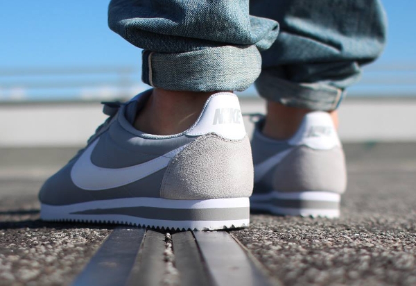 nike cortez nylon grey