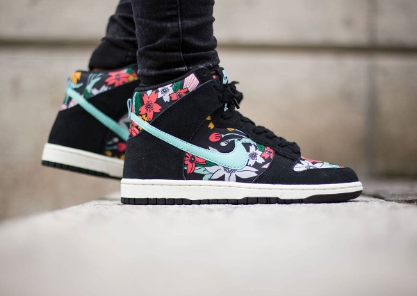 Nike Dunk Skinny Hi Aloha Black Artisan Teal (2)