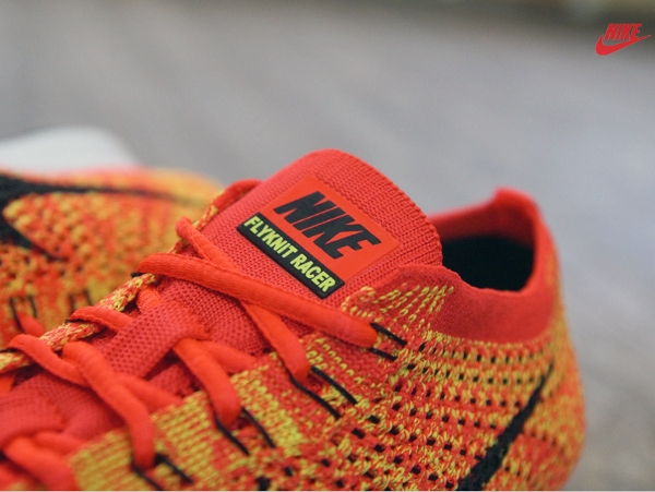 Nike Flyknit Racer Bright Crimson Volt (3)