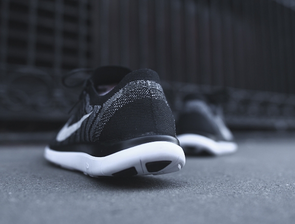 Nike Free 4.0 Flyknit Black White Wolf & Dark Grey (6)