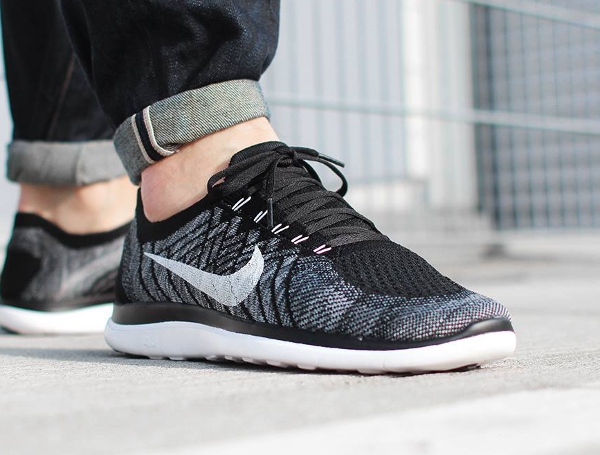 Nike Free 4.0 Flyknit Black Wolf Grey