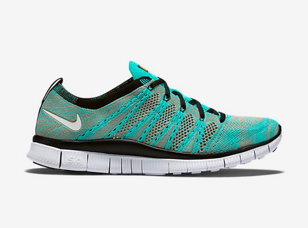 Nike Free Flyknit NSW Hyper Jade Black Orange (2-1)