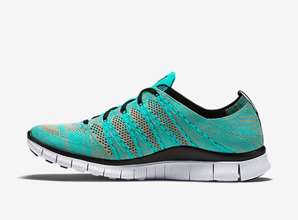 Nike Free Flyknit NSW Hyper Jade Black Orange (2)