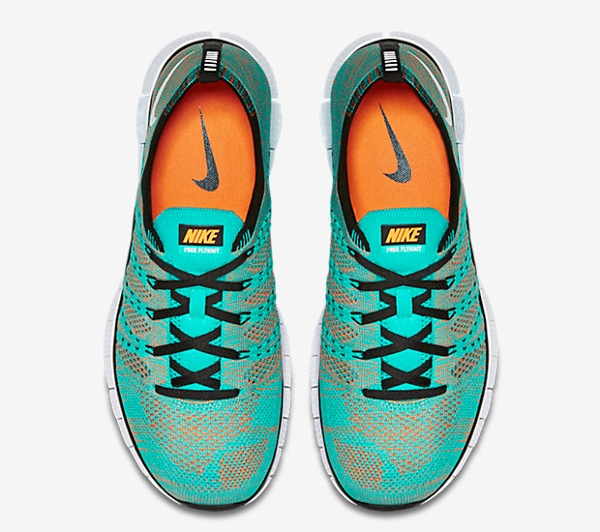 Nike Free Flyknit NSW Hyper Jade Black Orange (3)