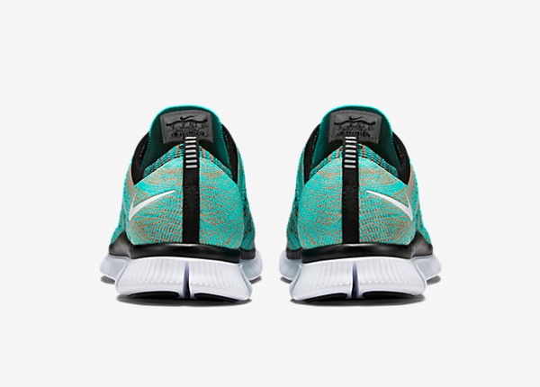 Nike Free Flyknit NSW Hyper Jade Black Orange (4)