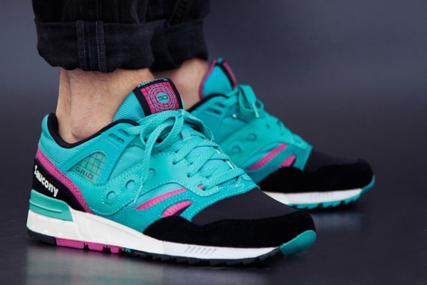 Saucony Grid SD Games Pack Teal Black aux pieds