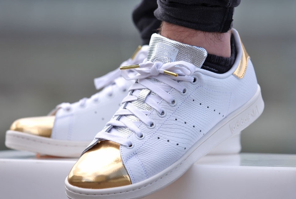 Adidas Stan Smith White Gold Metallic (2)