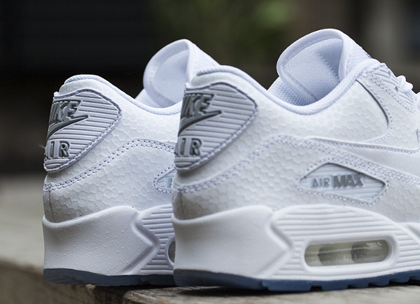 Nike Air Max 90 Premium White Metallic Silver  (3)