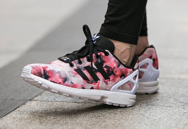 adidas zx flux pink floral