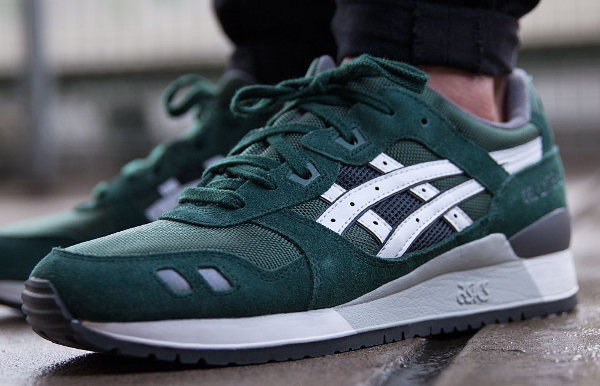 asics gel lyte iii dark green