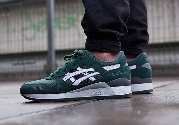 asics gel lyte iii dark green