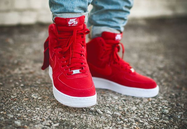 Nike Air Force 1 High Suede Gym Red (1)
