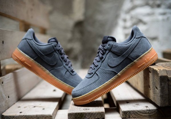 Nike Air Force 1 Low Suede Dark Grey Gum (1)