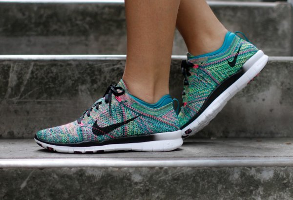 Nike Free TR 5 Flyknit Radiant Emerald Pink Pow (10)