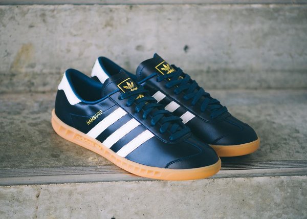 Adidas Hamburg Leather Navy Made in Germany