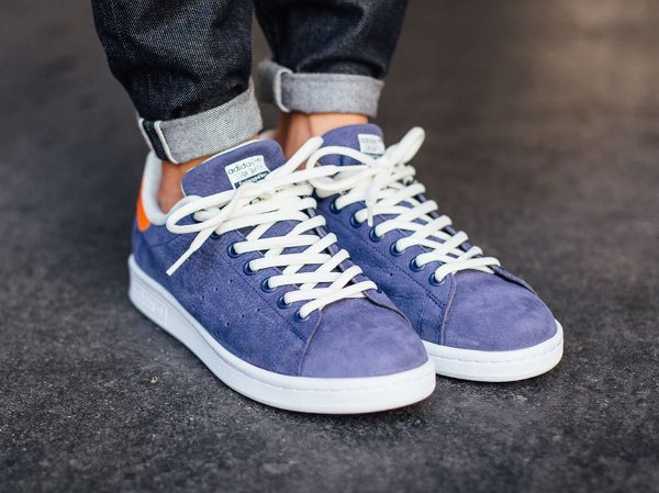 Adidas Stan Smith Indigo Orange White (1)